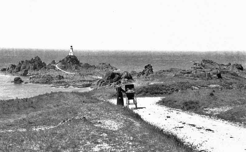 The coast road at La Corbiere was only a track when this picture was taken
