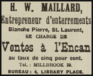 1939 advert in the Chronique de Jersey