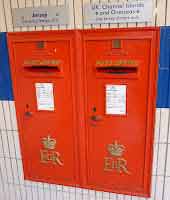 A pair of larger wall boxes at Broad Street Post Office