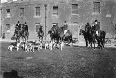 The hunt meets at St Peter's Barracks
