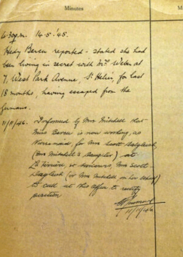 Part of Hedwig Bercu's aliens file