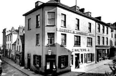 The Dorset and Somerset Hotel, now officially known by its nickname, the Dog and Sausage