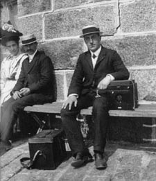 Francis Foot on a photography outing - probably a self portrait