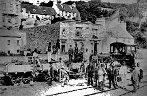 Converting the track to narrow gague at St Aubin