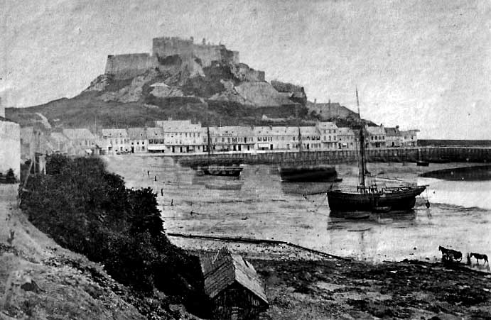 Mont Orgueil Castle at Gorey in 1880