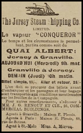 1920 advert in the Chronique de Jersey