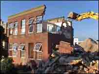 Demolition of the old building
