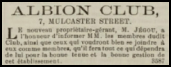 The Albion Club was at No 7 in 1890