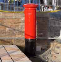 The Caledonia Place box (by the museum) shows how much may be underground to keep it secure