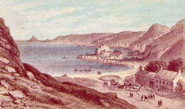 An early pastel painting of Bouley Bay