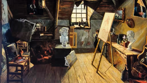 Jean Le Capelain is said by Jersey Heritage, and others, to have been born in Hill Street, St Helier in October 1812.[1] His father, Samuel, was a printmaker, and it may indeed have been Samuel who encouraged and helped his son develop as an artist. He received no formal art training, but at the age of 17 painted a watercolour which was then transformed into a lithograph and printed in Moss’s Views of the Channel Islands. He received some attention locally and enjoyed an influential circle of wealthy, middle-class friends. He exhibited in two London exhibitions, firstly in 1833 at the New Society of Painters in Watercolours in Bond Street, London and later in 1842 at the Royal Society of British Artists in Suffolk Street.