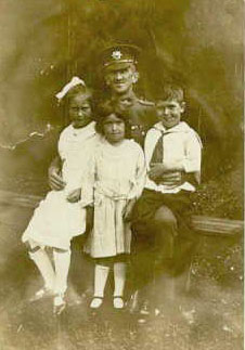Percy Pallot with Christina, Vera and Owen