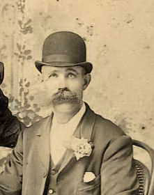 George William Lock, born in Jersey in 1855, the son of another George William (1833-1908) and Elizabeth, nee Renouf (1830-1881). He married Elizabeth Lancaster (1847-1937)