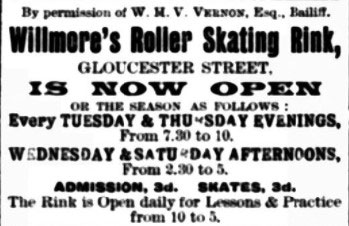 Roller skating - 1899 Evening Post advert