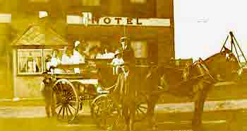 Before the charabanc, a simple horse and cart was used for outings