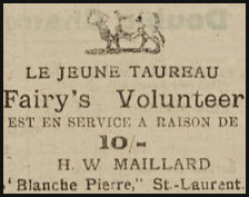 1924 advert in the Chronique de Jersey