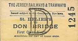 A ticket from St Helier to Don Bridge
