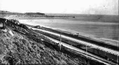 A rather fuzzy picture taken from Westmount also shows that the railway track has been moved next to the seawall