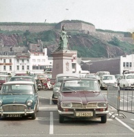 The statue in 1973, after its first move