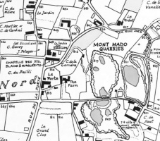 A map showing the Mont Mado area
