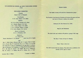 Programme for opening ceremony