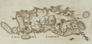 Jersey appears on the Carte de France, which was published by four generations of the Cassini family from 1750 to 1815. The original carte consists of 182 sheets at the same scale, allowing the sheets to be joined together to form a physical map of nearly 12 metres square. This historical cartographic image is part of the David Rumsey Historical Map Collection
