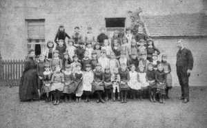 Girls at an unknown school photographed by Julian Maguire in the 1880s