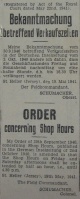 Shop opening hours
