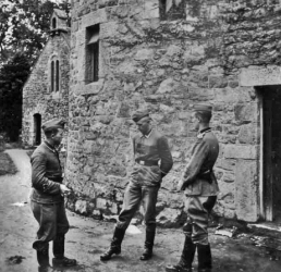 Soldiers at an island farm