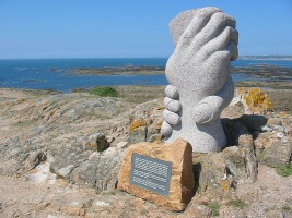 The Saint Malo memorial at La Corbiere commemorates a sea rescue