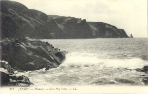 LL postcard of the cliffs at Grosnez