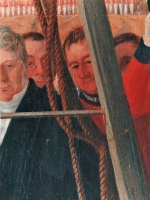 Colonel Philip Le Geyt (1779-1852), ADC; late 63rd Regiment of Foot--to the right of the ropes. The occasion, was the opening of Victoria Pier, in 1841