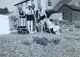 On the beach at St Catherine in 1937