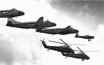 Former Jersey Airlines Herons in Royal Navy service at Lee on Solent