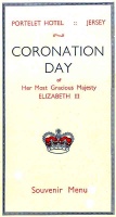 1953 Coronation dinner menu