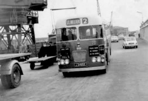 A JMT bus at the Harbour, probably before being exported