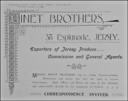 Binet Brothers 1900 advert
