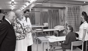 At the new hospital ward, 1980