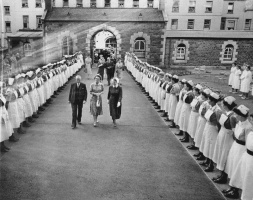 The Duchess of Gloucester visits in 1952