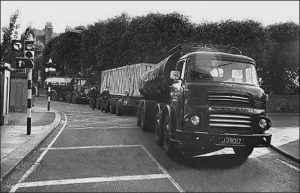 A 50-ton generator being moved from Queen's Road to La Collette in 1967