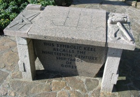 A symbolic keel commemorates Gorey's shipbuilding industry