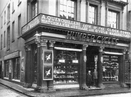 The cycle shop which stood on the corner of Pitt Street and King Street