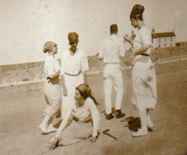 On the beach in the 1920s