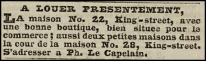 1830 Chronique de Jersey advert