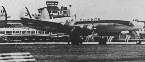 One of the larger aircraft to visit the Airport in the decade - an Air France Constellation
