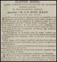 J G Scott's Clifton House School was at 18 Val Plaisant in 1874