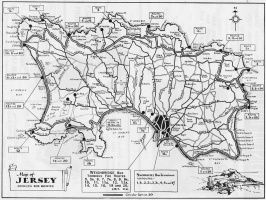 A map of bus routes in 1957