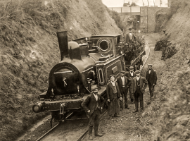 A train in the cutting at Pontac