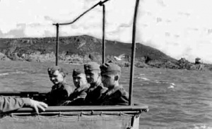 Germans off Noirmont in an amphibious vessel