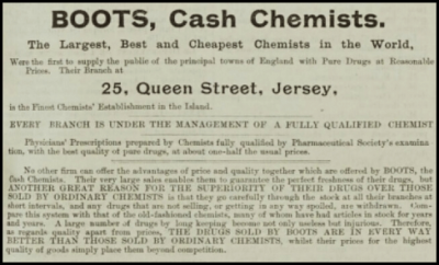 1900 advert in Chronique de Jersey